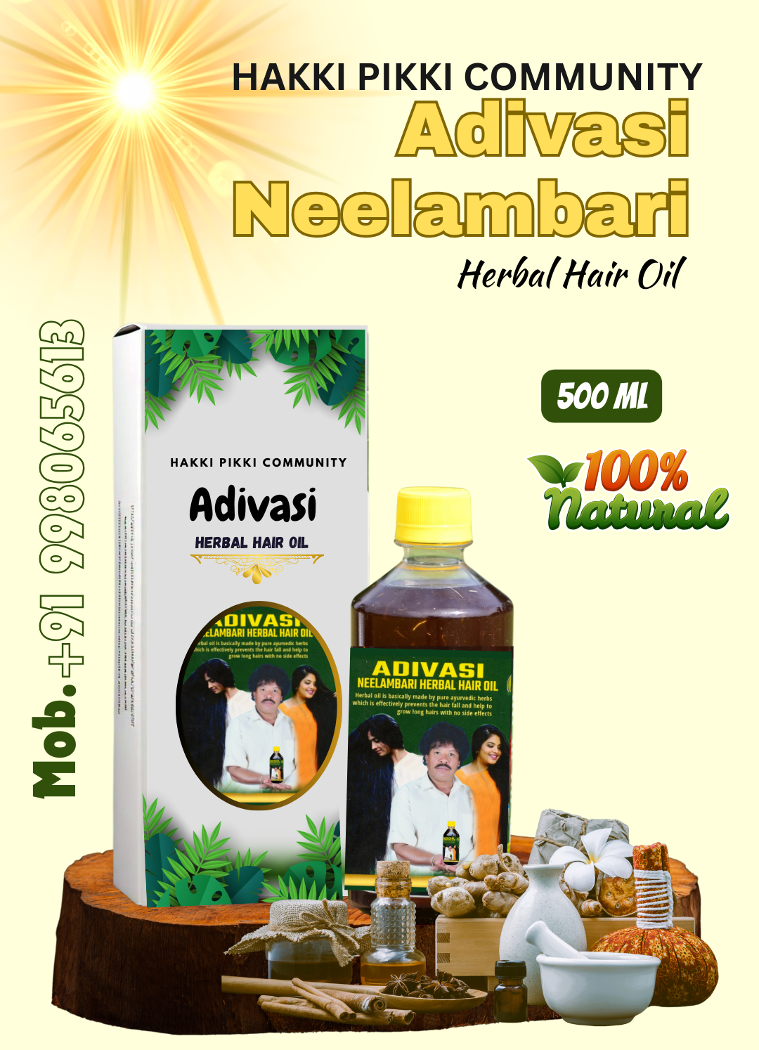 🔻500ml Adivasi Neelambari Herbal  hair oil