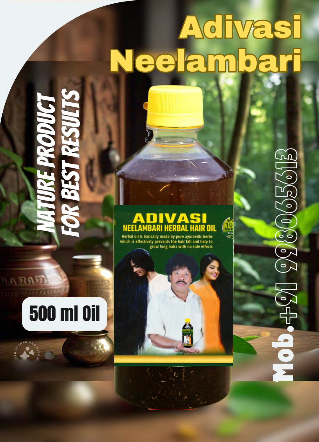 🔻500ml Adivasi Neelambari Herbal  hair oil